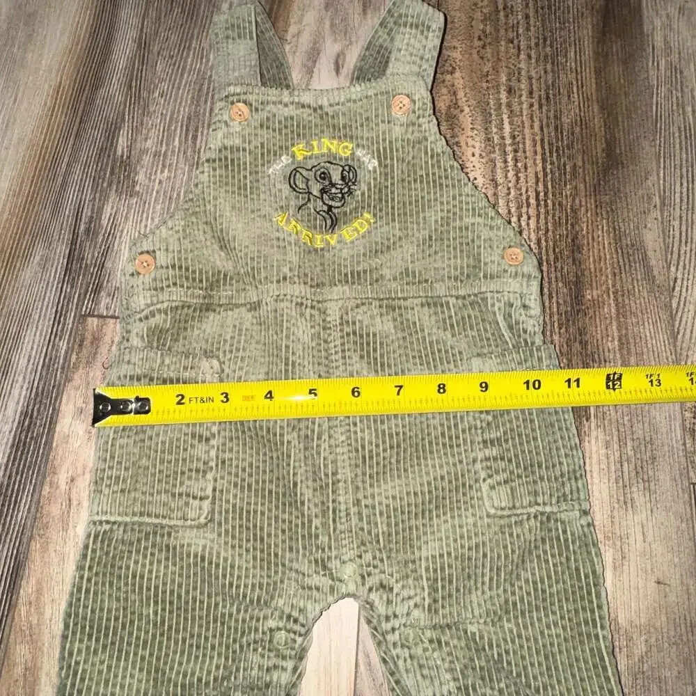 Disney Baby The Lion King Simba Corduroy Overalls Green 12M